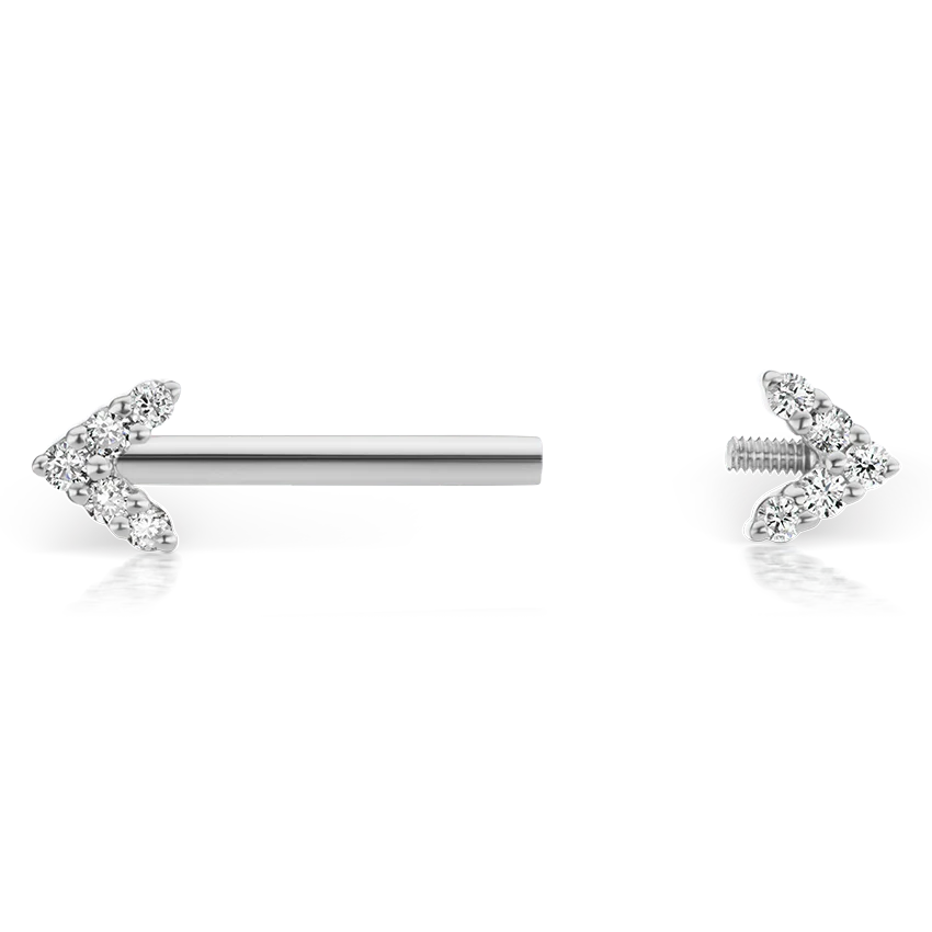 Double Diamond Arrow Nipple Barbell - Image 25