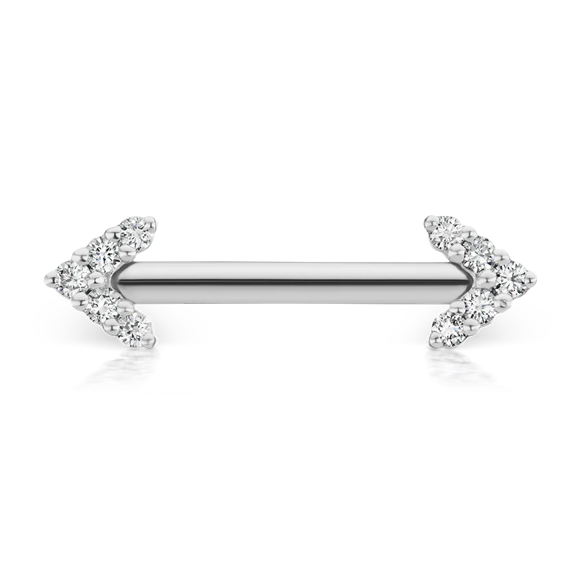 Double Diamond Arrow Nipple Barbell - Image 36