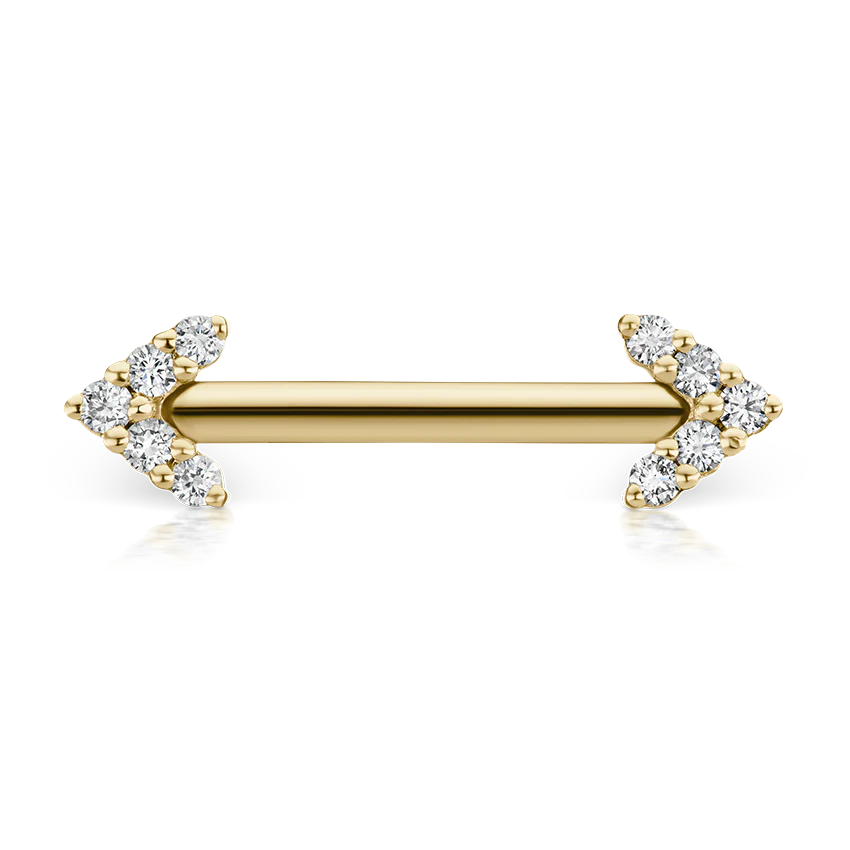 Double Diamond Arrow Nipple Barbell - Image 66
