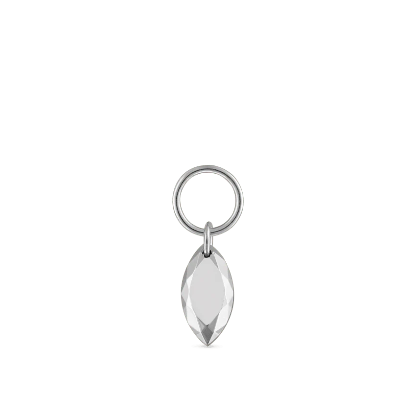 Faceted Gold Marquise Charm - Image 2