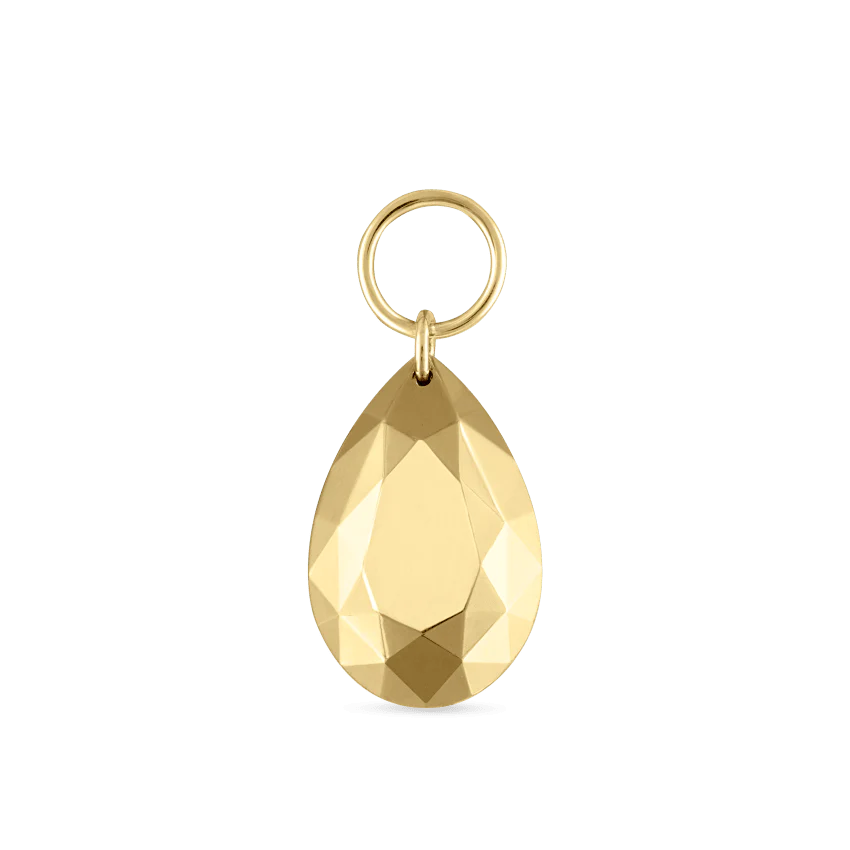 Faceted Gold Pear Charm - Image 26