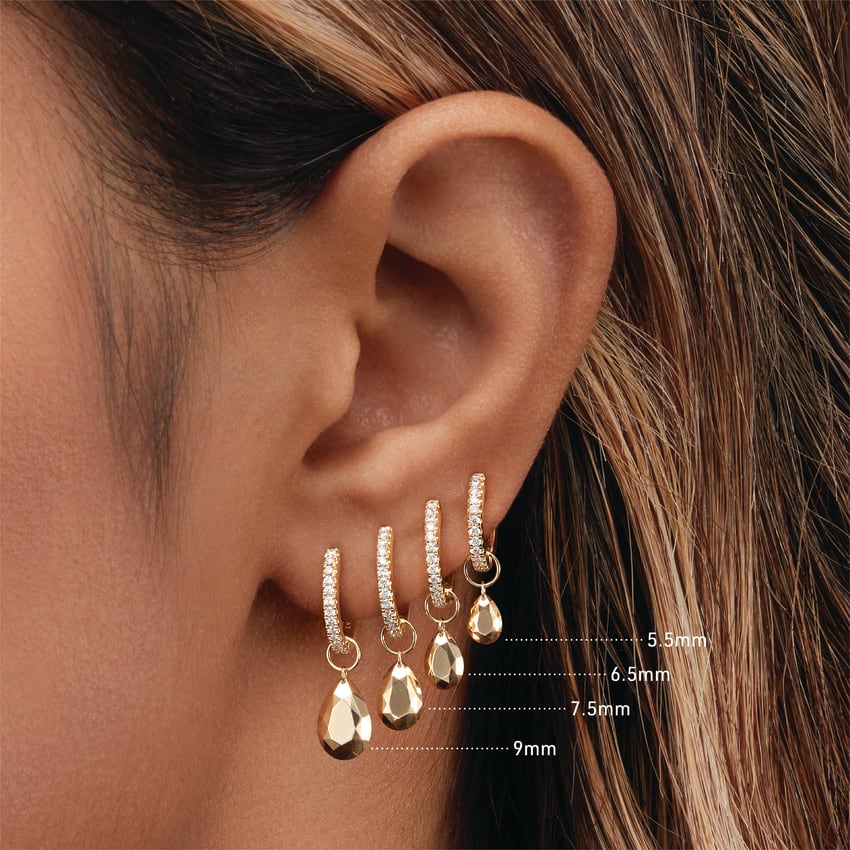 Faceted Gold Pear Charm - Image 31