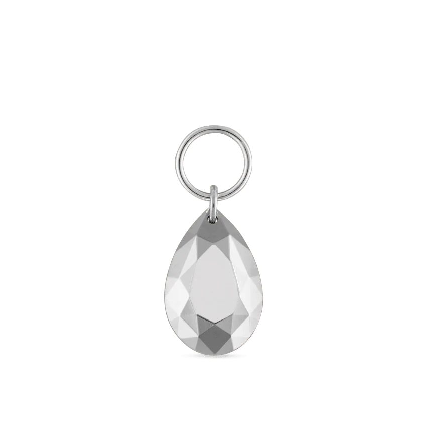 Faceted Gold Pear Charm - Image 9