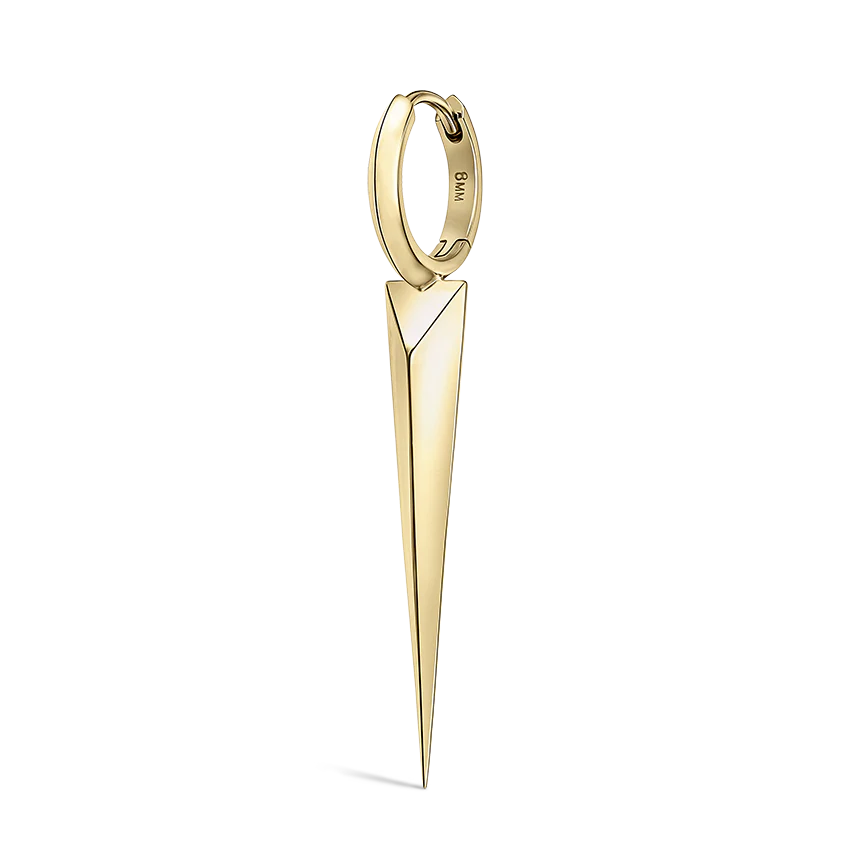 Faceted Grand Spike Hoop Earring