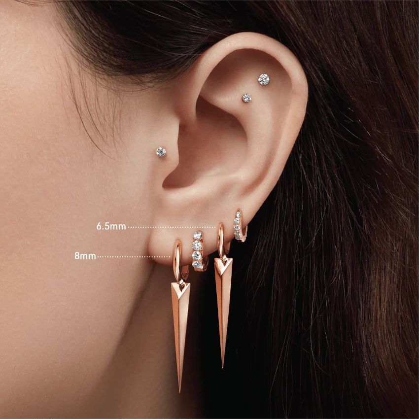 Faceted Grand Spike Hoop Earring - Image 29