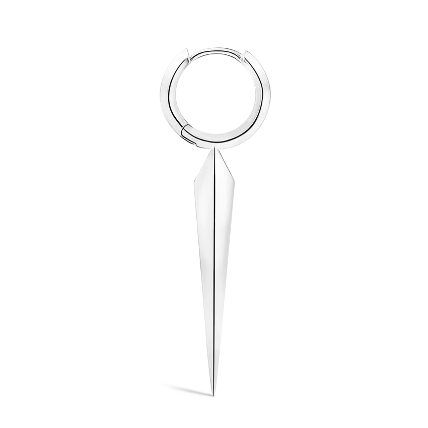 Faceted Grand Spike Hoop Earring - Image 9