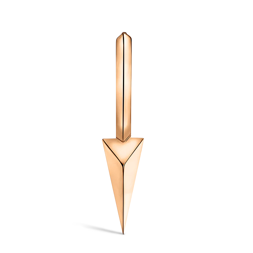 Faceted Single Long Spike Hoop Earring - Image 48