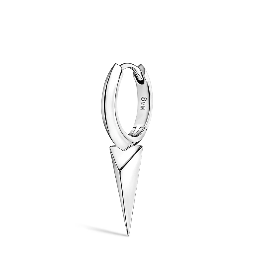 Faceted Single Long Spike Hoop Earring - Image 7