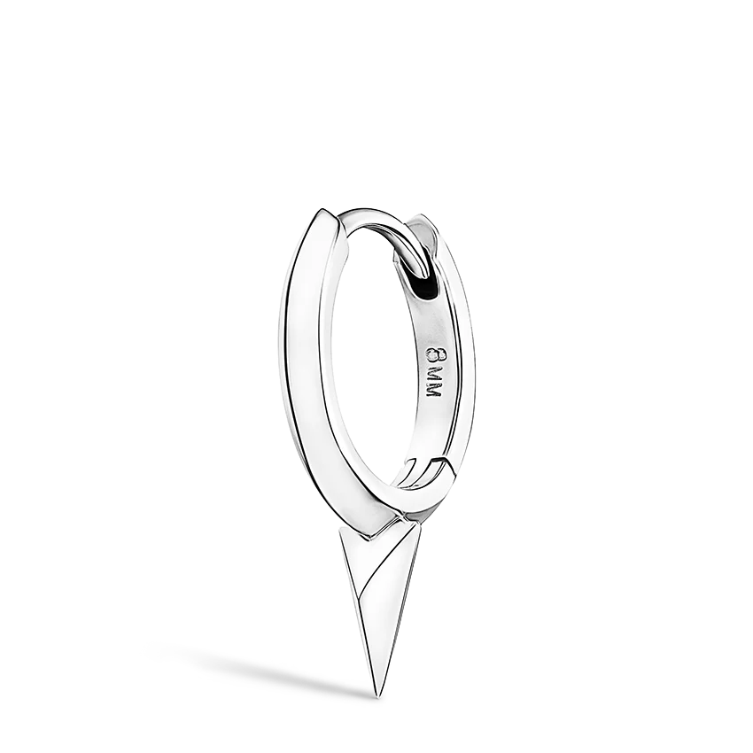 Faceted Single Short Spike Hoop Earring - Image 10
