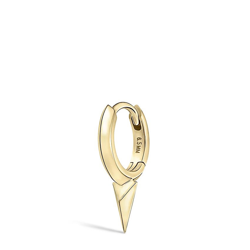 Faceted Single Short Spike Hoop Earring - Image 18
