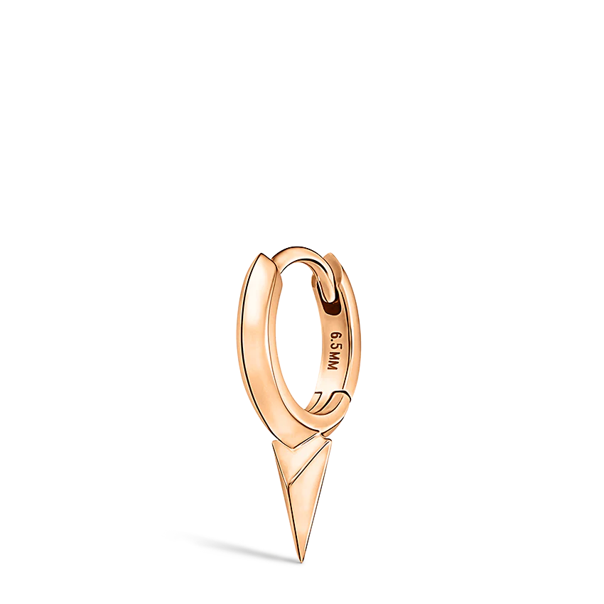 Faceted Single Short Spike Hoop Earring - Image 34