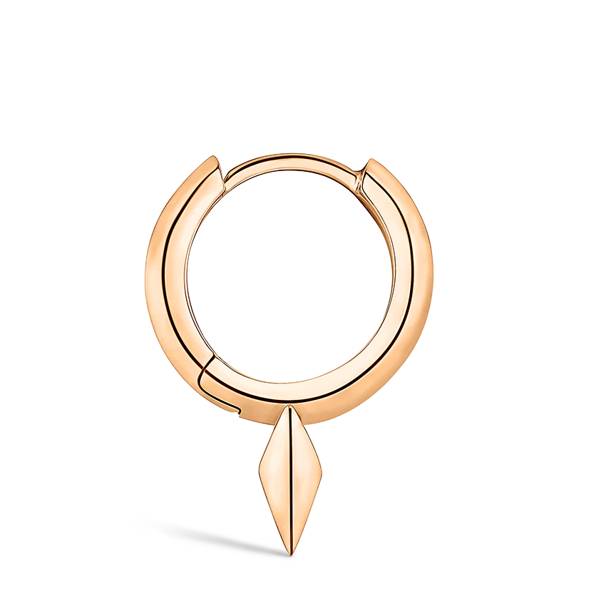 Faceted Single Short Spike Hoop Earring - Image 43