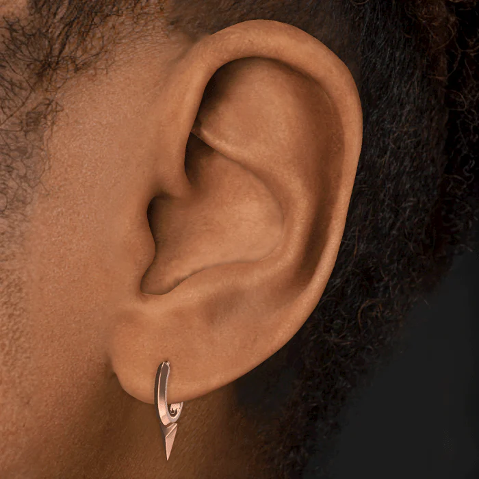 Faceted Single Short Spike Hoop Earring - Image 48