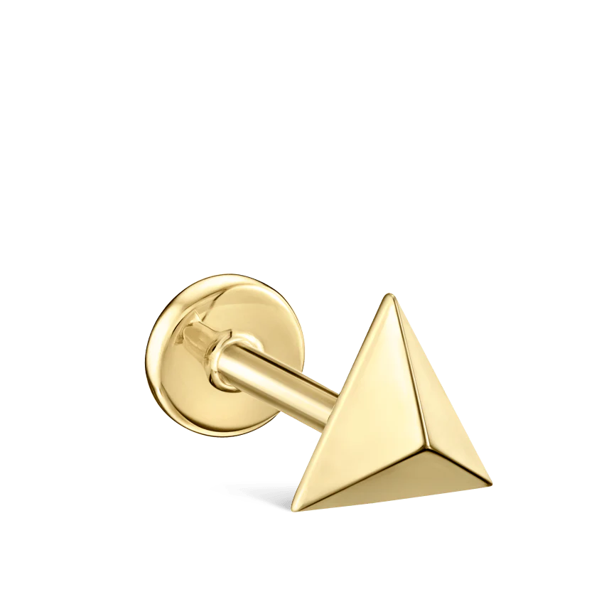 Faceted Triangle Threaded Stud Earring - Image 35