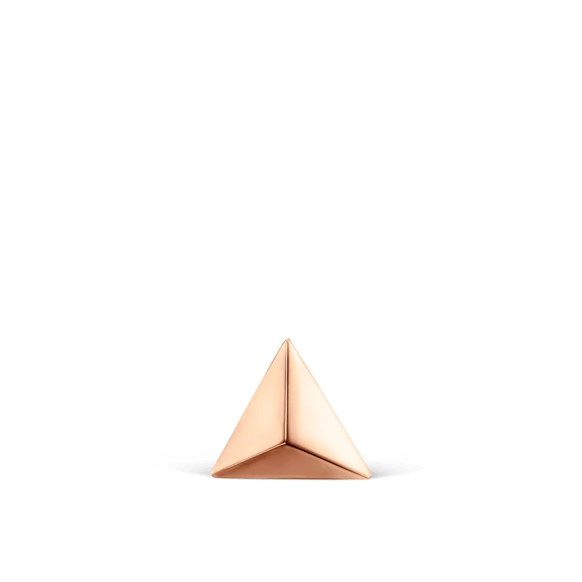 Faceted Triangle Threaded Stud Earring - Image 45