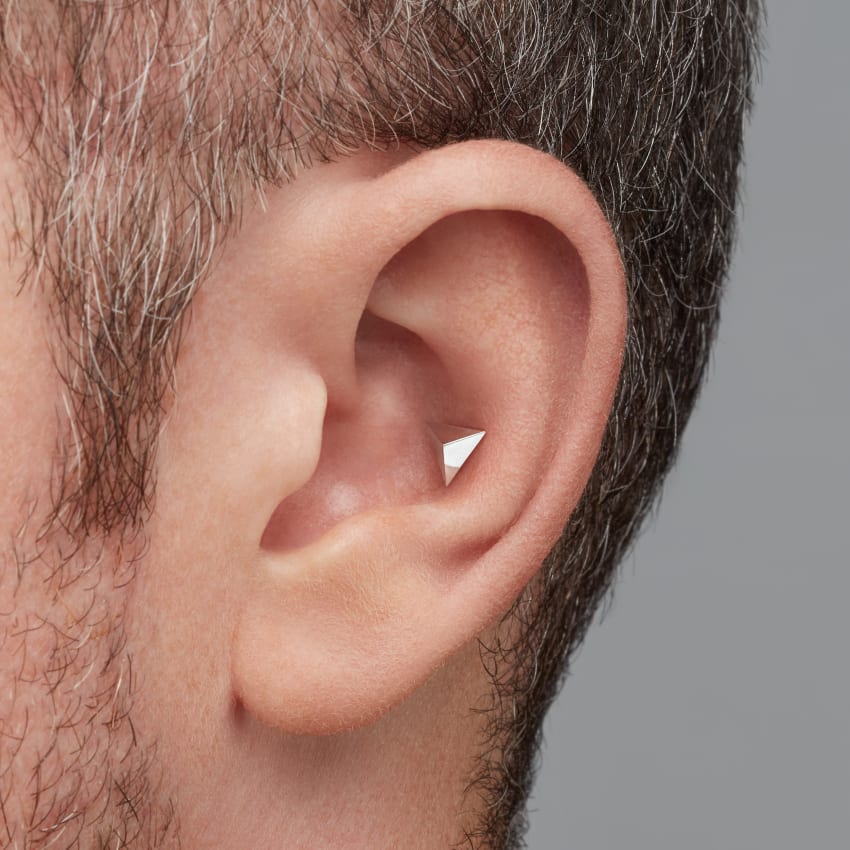 Faceted Triangle Threaded Stud Earring - Image 56