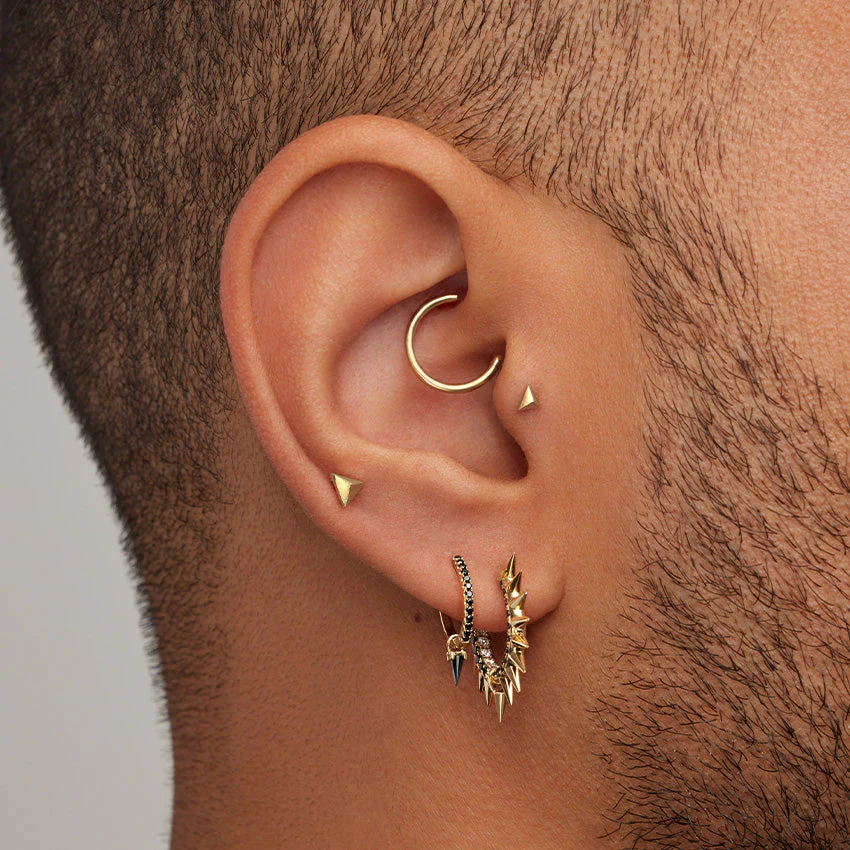 Faceted Triangle Threaded Stud Earring With Titanium Backing - Image 50