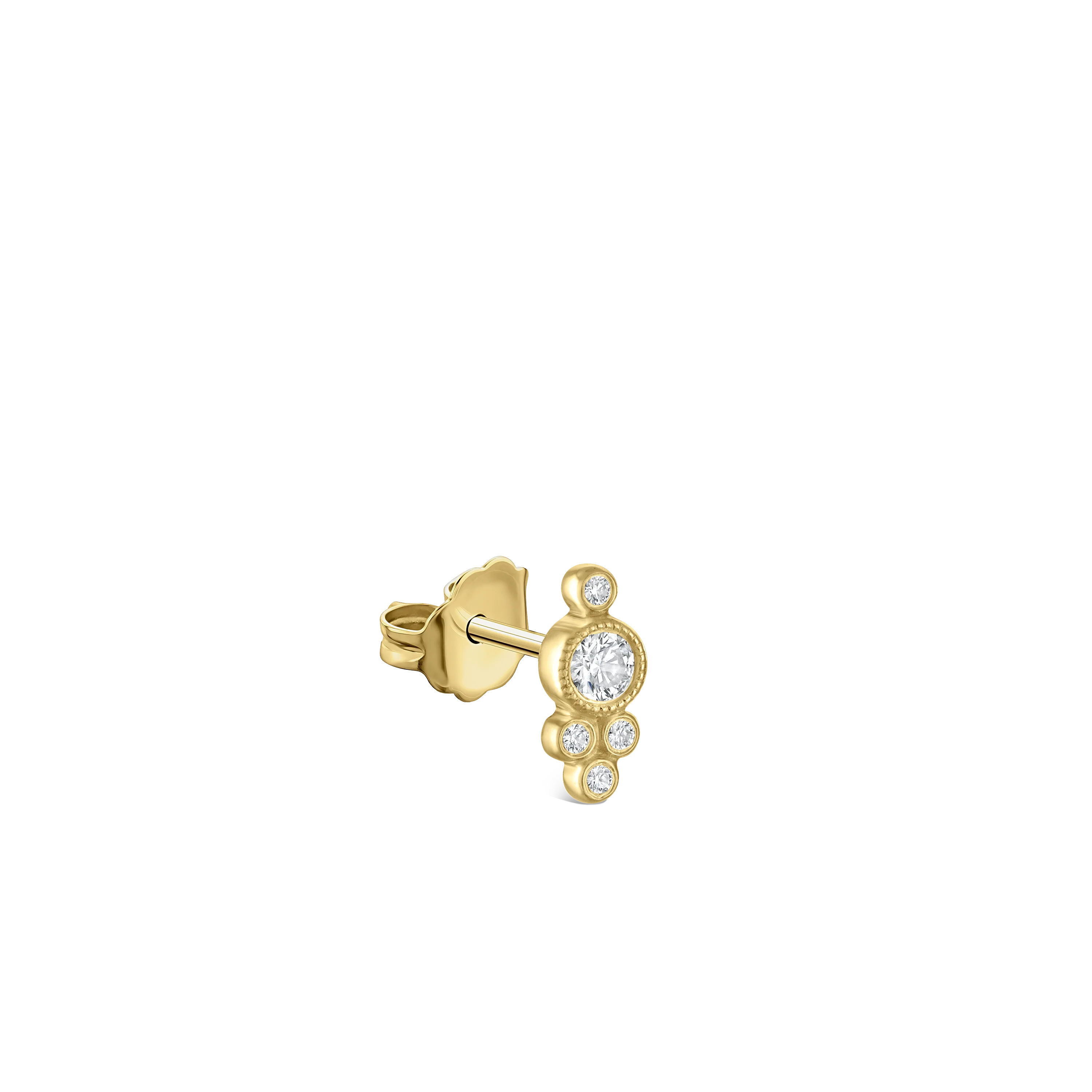 Five Diamond Trinity Stud Earring - Image 8