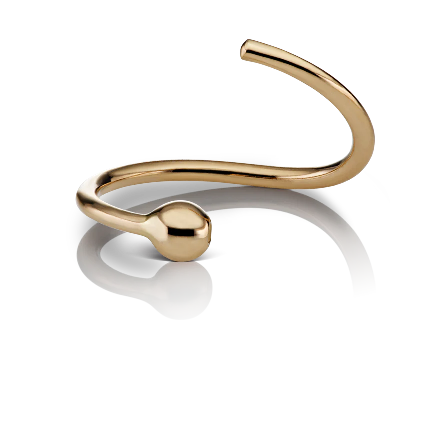 Fixed Gold Ball Ring - Image 19