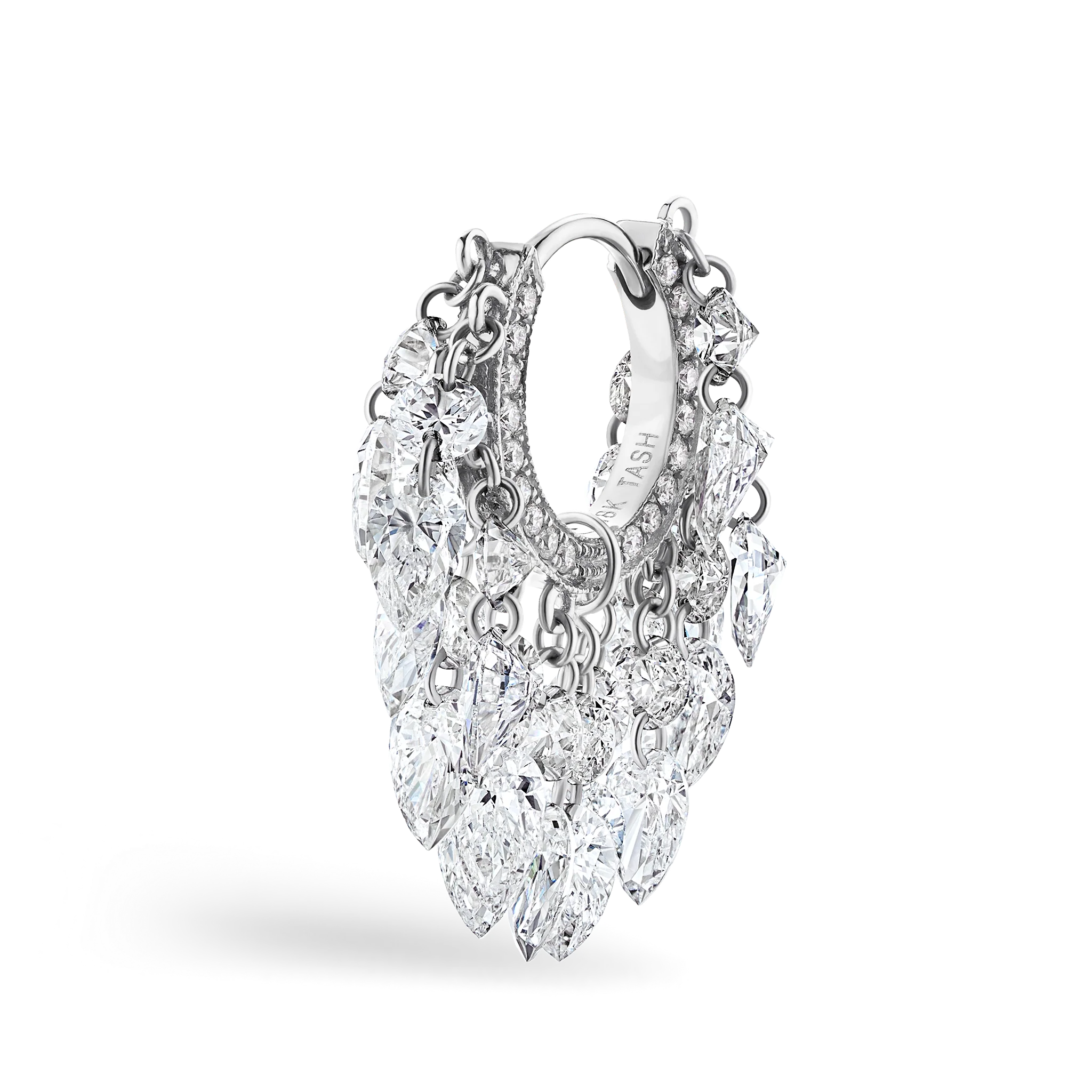 Floating Diamond Tassel Hoop Earring - Image 33