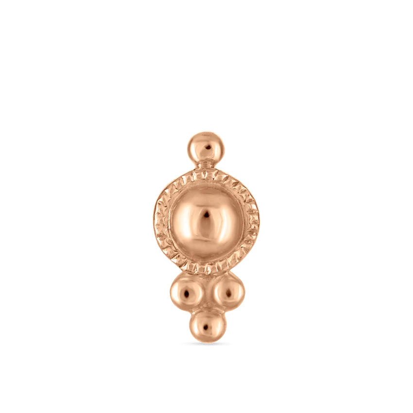 Four Ball Trinity Threaded Stud Earring With Titanium Backing - Image 8