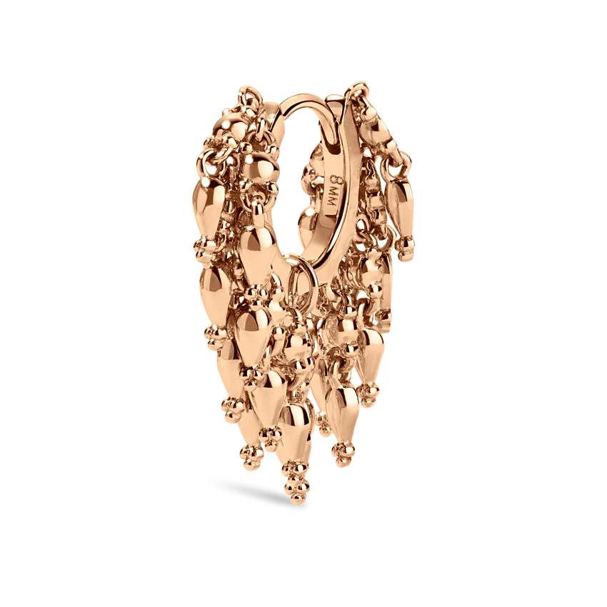 Gold Tassel Eternity Hoop Earring - Image 51