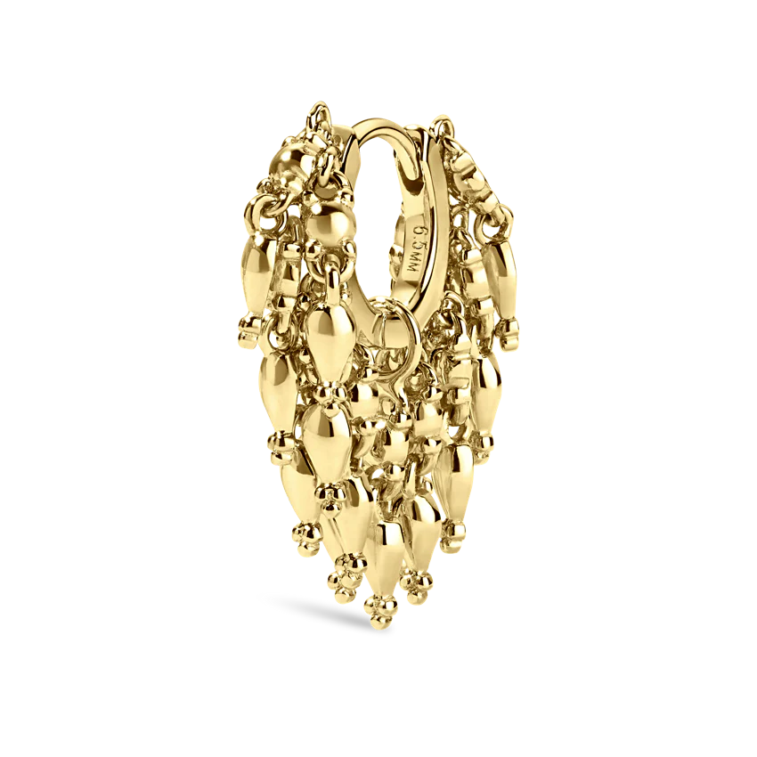 Gold Tassel Eternity Hoop Earring - Image 55