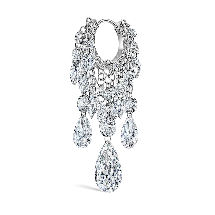Grand Pear Floating Diamond Tassel - Image 11