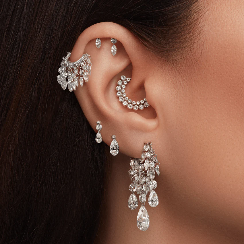 Grand Pear Floating Diamond Tassel - Image 7