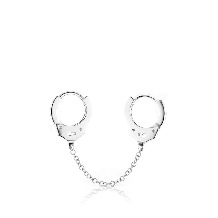 Handcuff Hoop Earring with Medium Chain