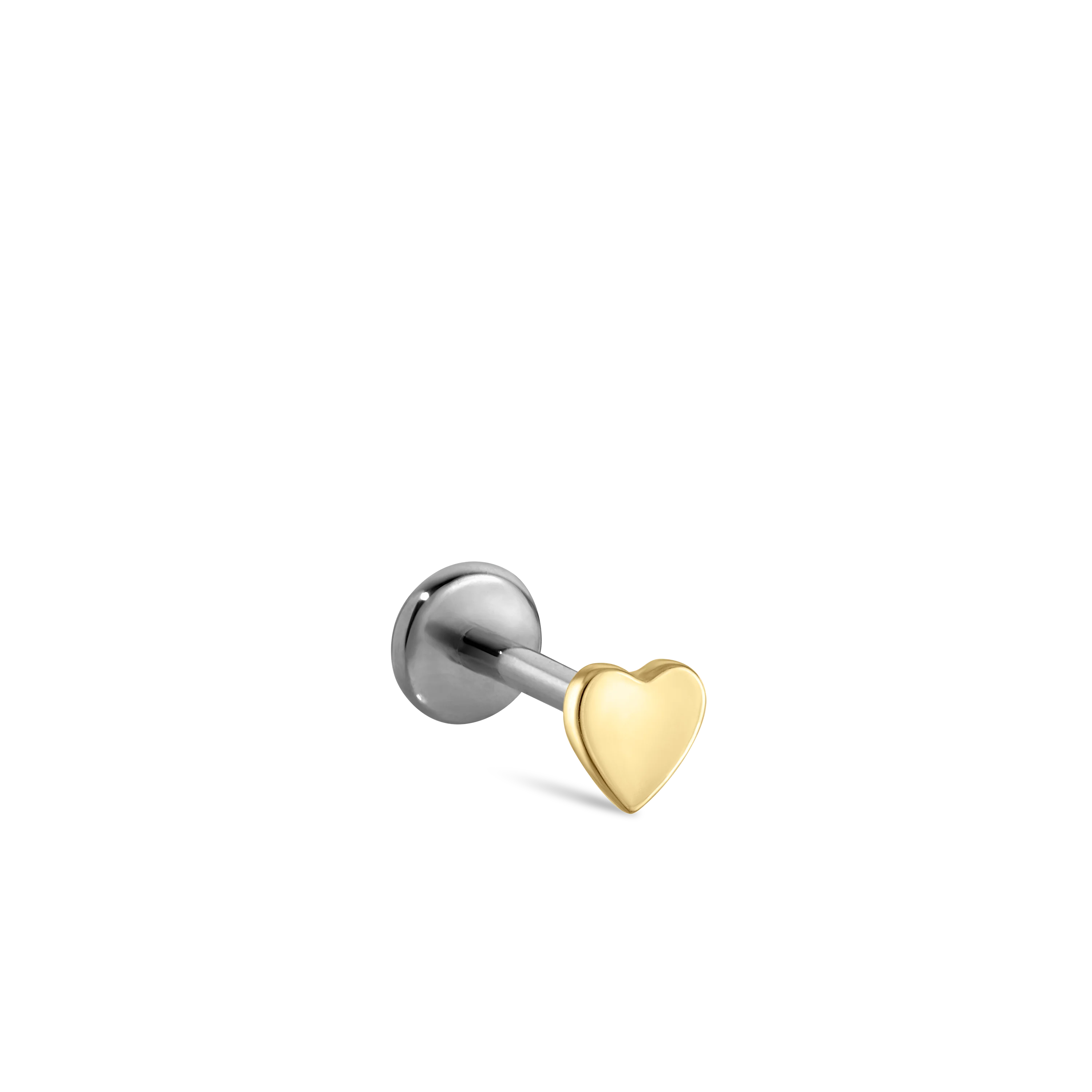 Heart Threaded Stud Earring With Titanium Backing - Image 14