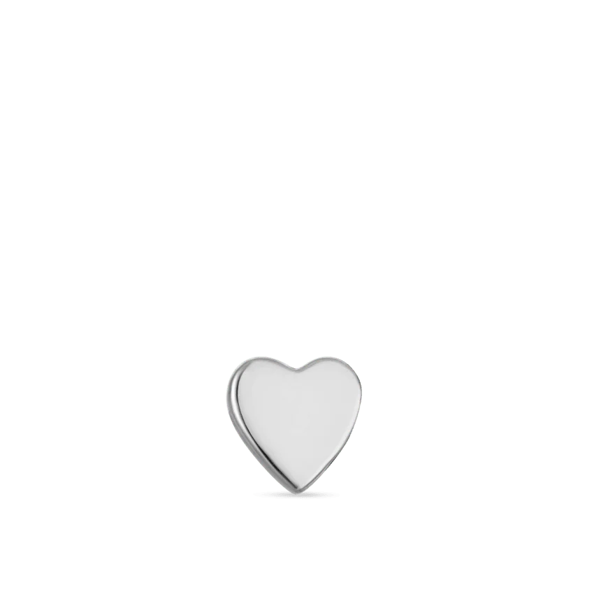 Heart Threaded Stud Earring With Titanium Backing - Image 5