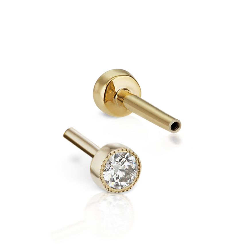 Scalloped Set Diamond Tash Threaded Backing - Image 36