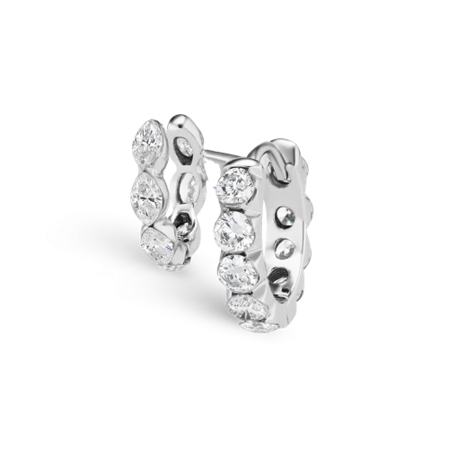 Invisible-Set and Marquise Diamond Eternity Linked Rings - Image 3