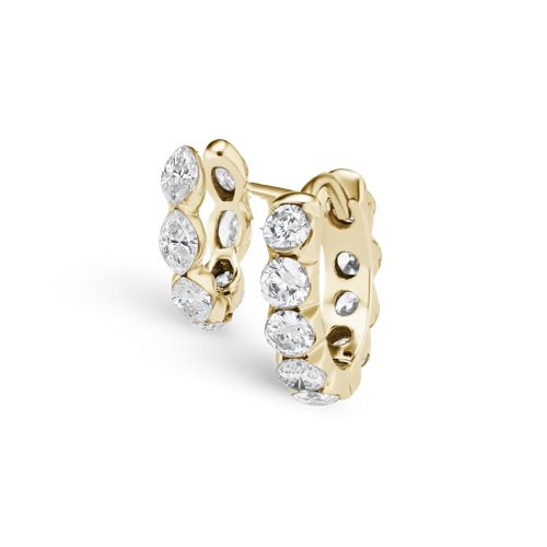 Invisible-Set and Marquise Diamond Eternity Linked Rings - Image 5