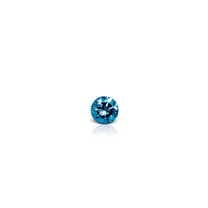 Invisible Set Blue Diamond Threaded Stud Earring With Titanium Backing - Image 10