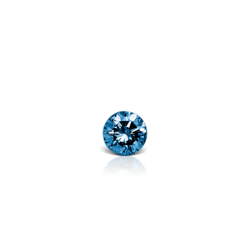Invisible Set Blue Diamond Threaded Stud Earring With Titanium Backing - Image 15