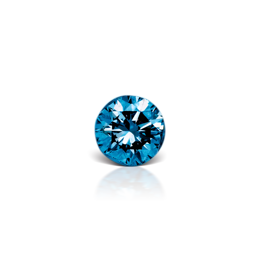 Invisible Set Blue Diamond Threaded Stud Earring With Titanium Backing - Image 17