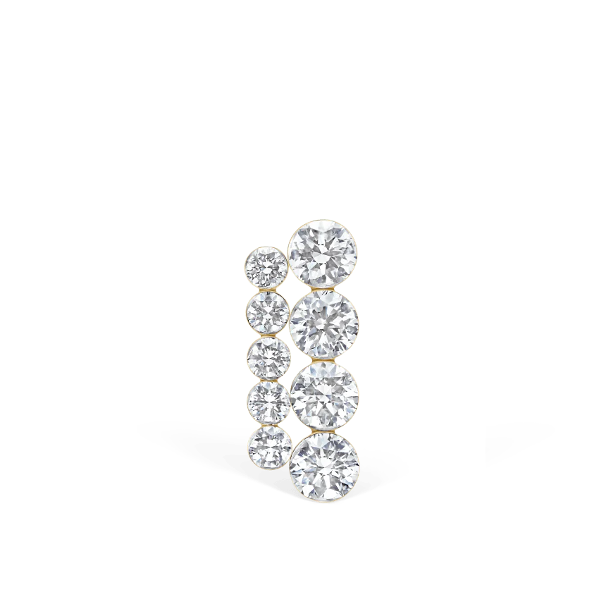 Invisible Set Diamond Apsara Bar Threaded Stud Earring - Image 20