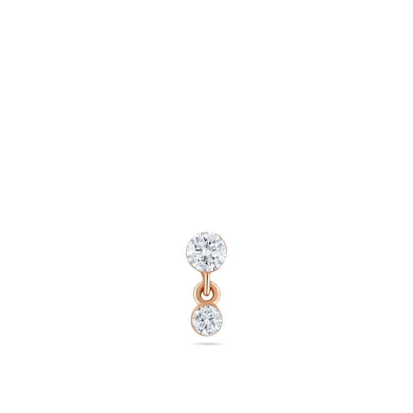 Invisible Set Diamond Dangle Stud Earring - Image 16