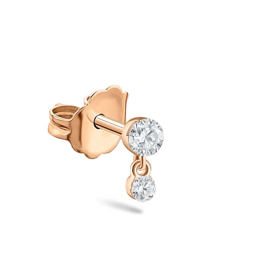Invisible Set Diamond Dangle Stud Earring - Image 17