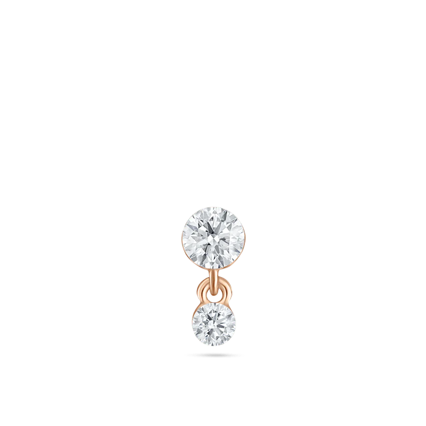 Invisible Set Diamond Dangle Threaded Stud Earring - Image 49