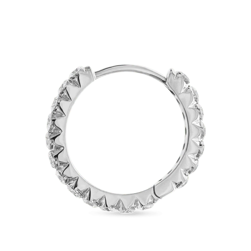 Invisible Set Diamond Eternity Hoop Earring - Image 31