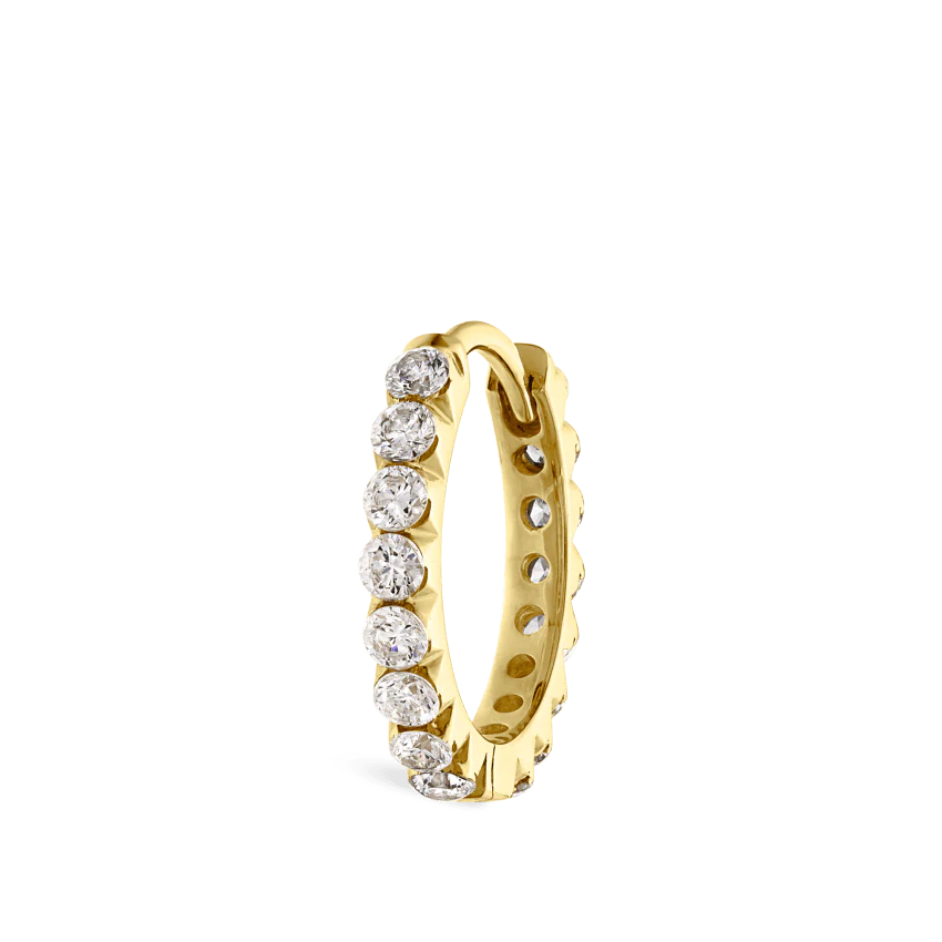 Invisible Set Diamond Eternity Hoop Earring - Image 34