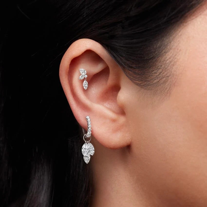 Invisible Set Diamond Eternity Hoop Earring - Image 52