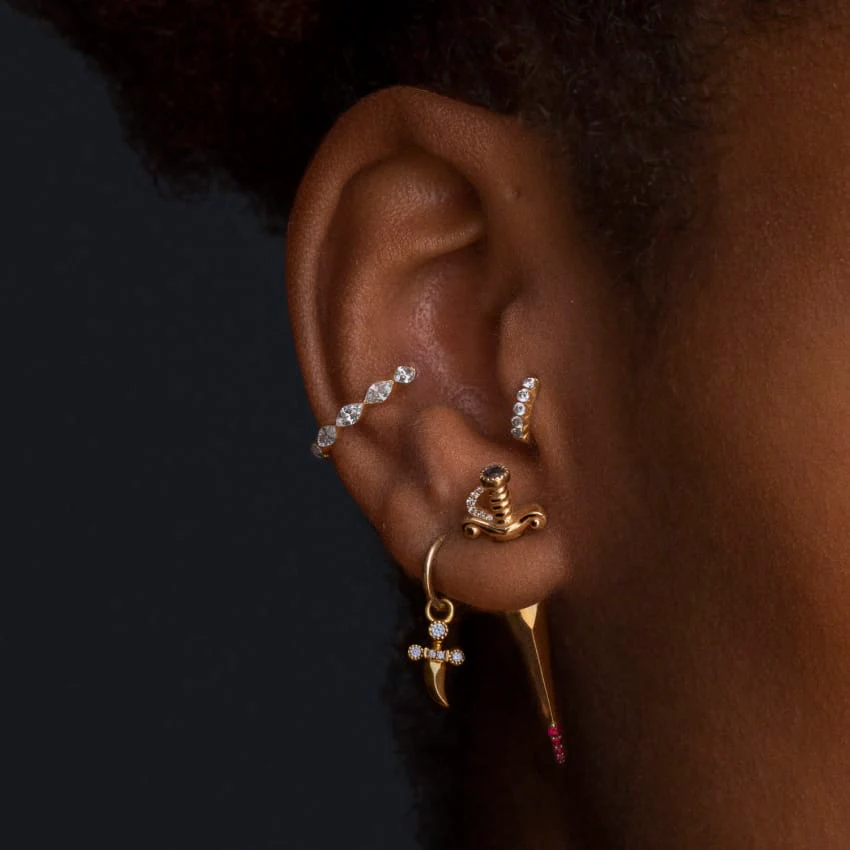 Invisible Set Diamond Eternity Hoop Earring - Image 55