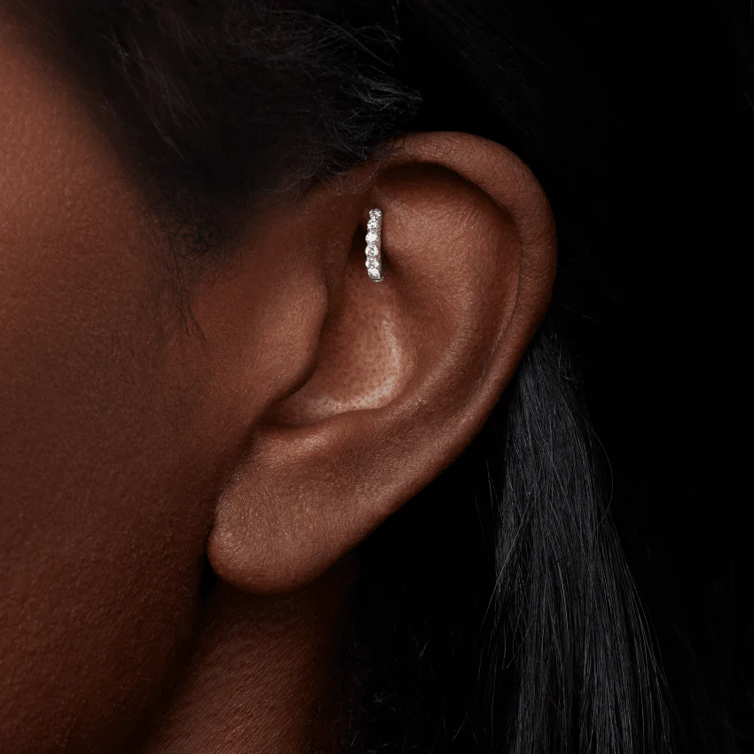 Invisible Set Diamond Eternity Hoop Earring - Image 57
