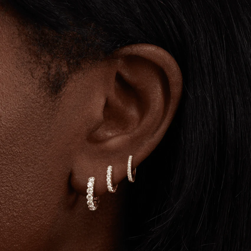 Invisible Set Diamond Eternity Hoop Earring - Image 73