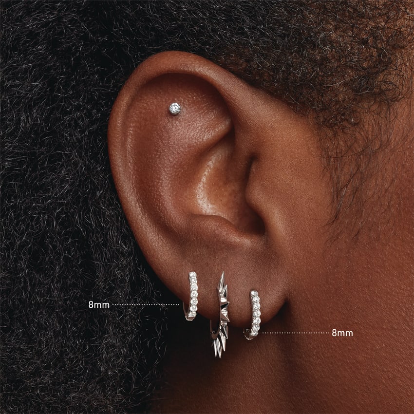 Invisible Set Diamond Eternity Hoop Earring - Image 74