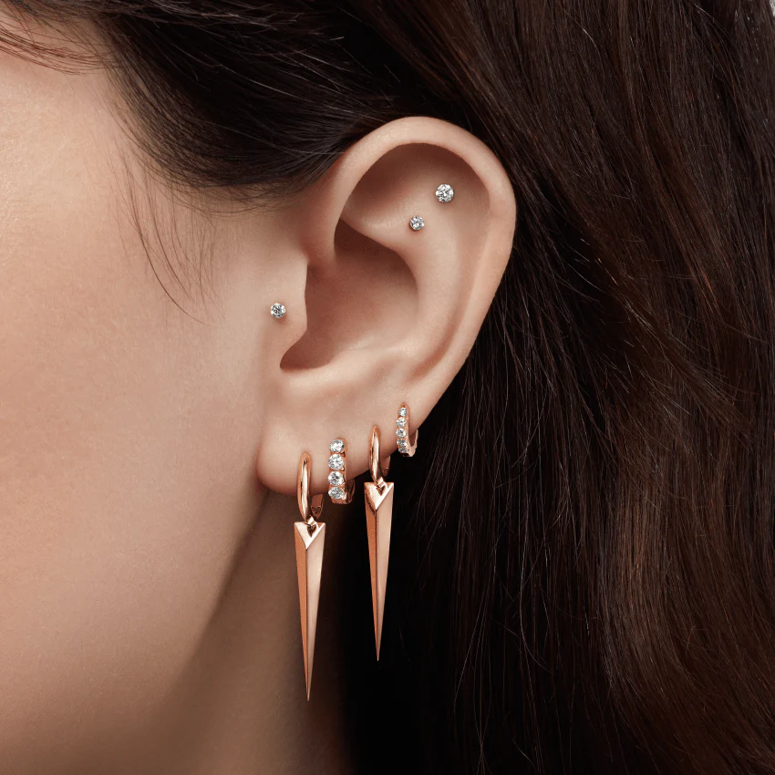 Invisible Set Diamond Eternity Hoop Earring - Image 80